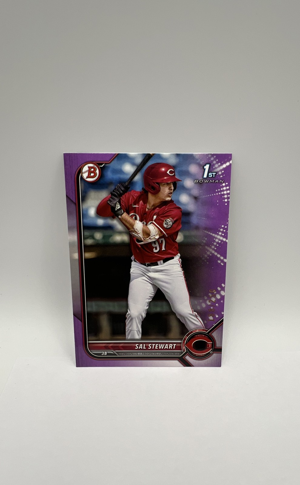 Sal Stewart 2022 Bowman Draft #BD-122 Purple /250 (RC) Cincinnati Reds