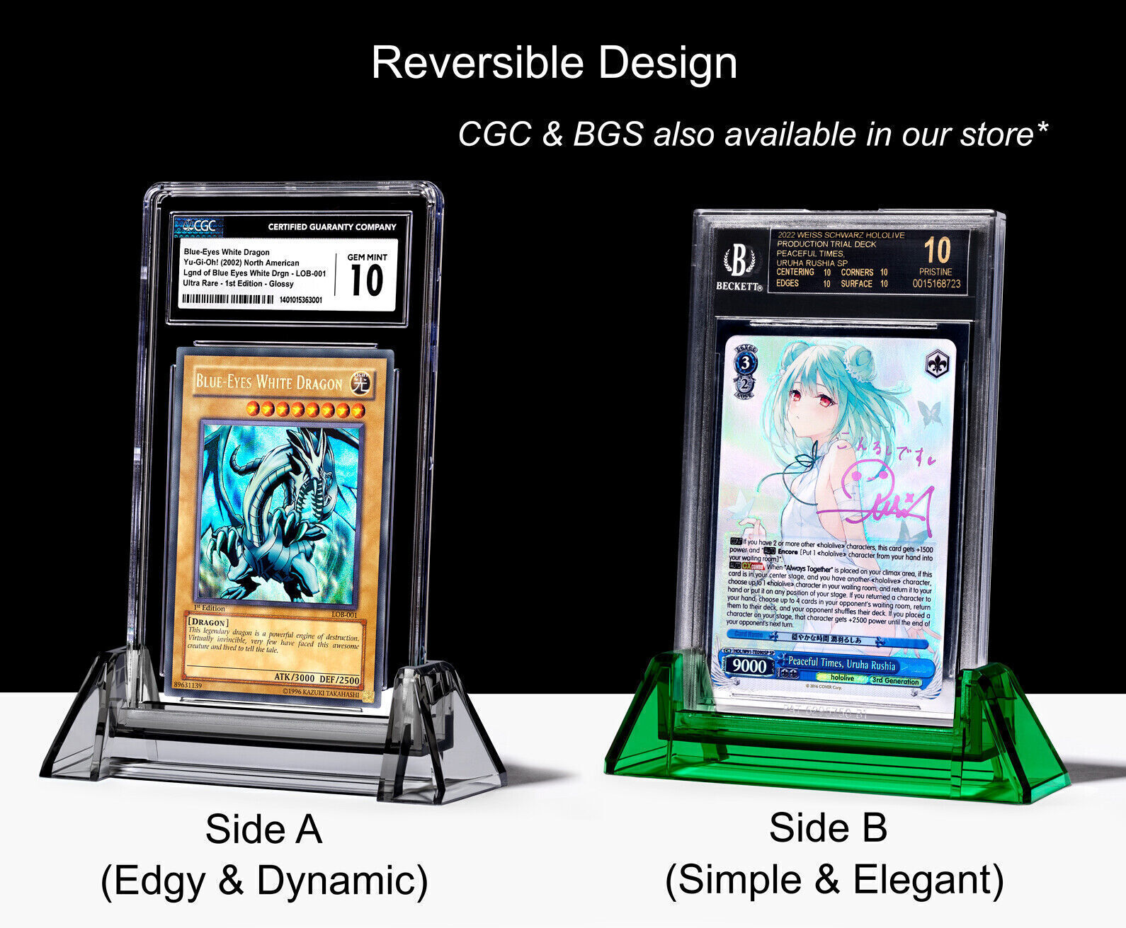 PSA Acrylic Stand Clear / Color For Graded Card Display | Slab Holder