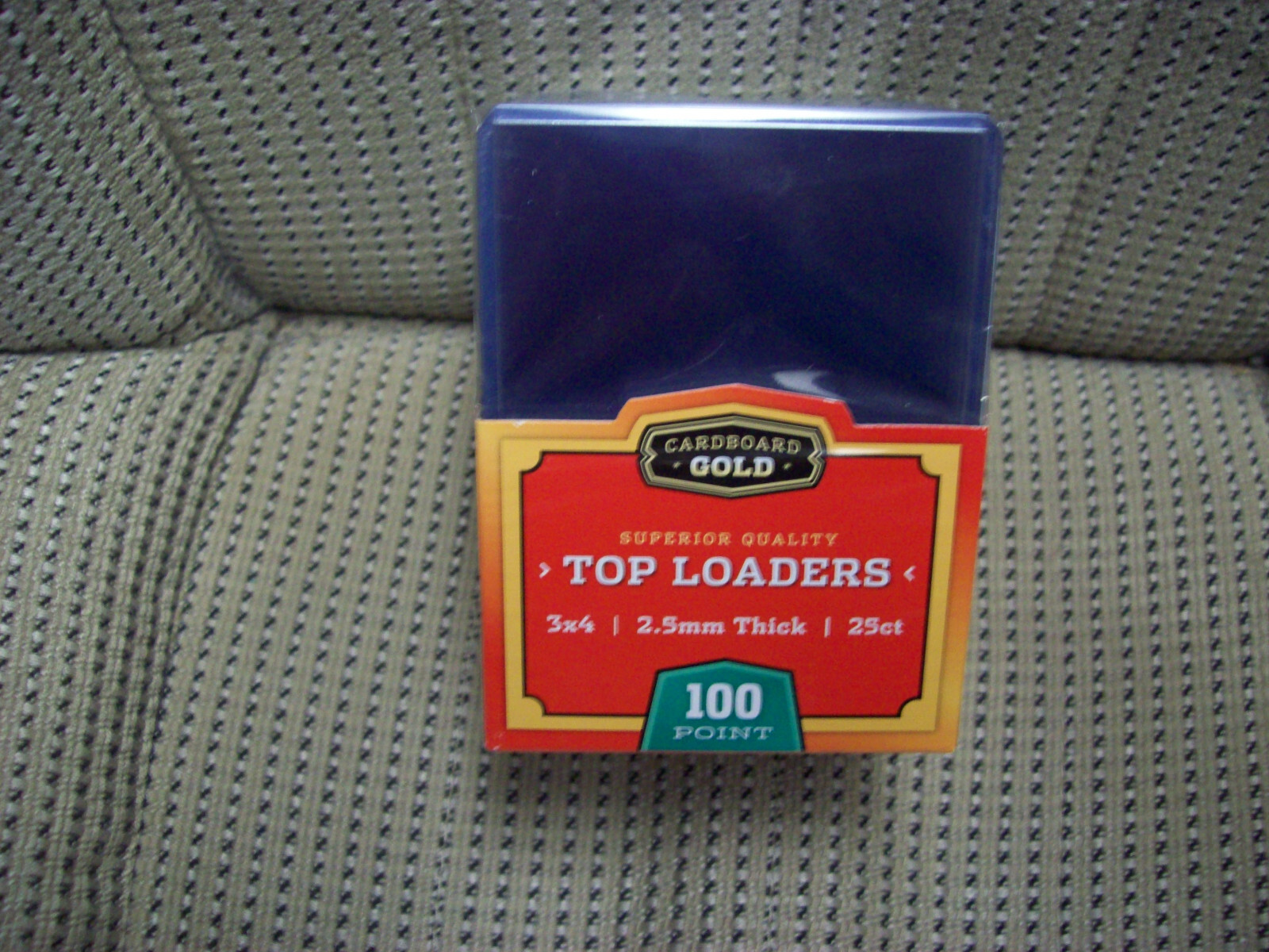 Thick 100 pt. Cardboard Gold Standard 3″ x 4″ Top Loaders, 25 per package.