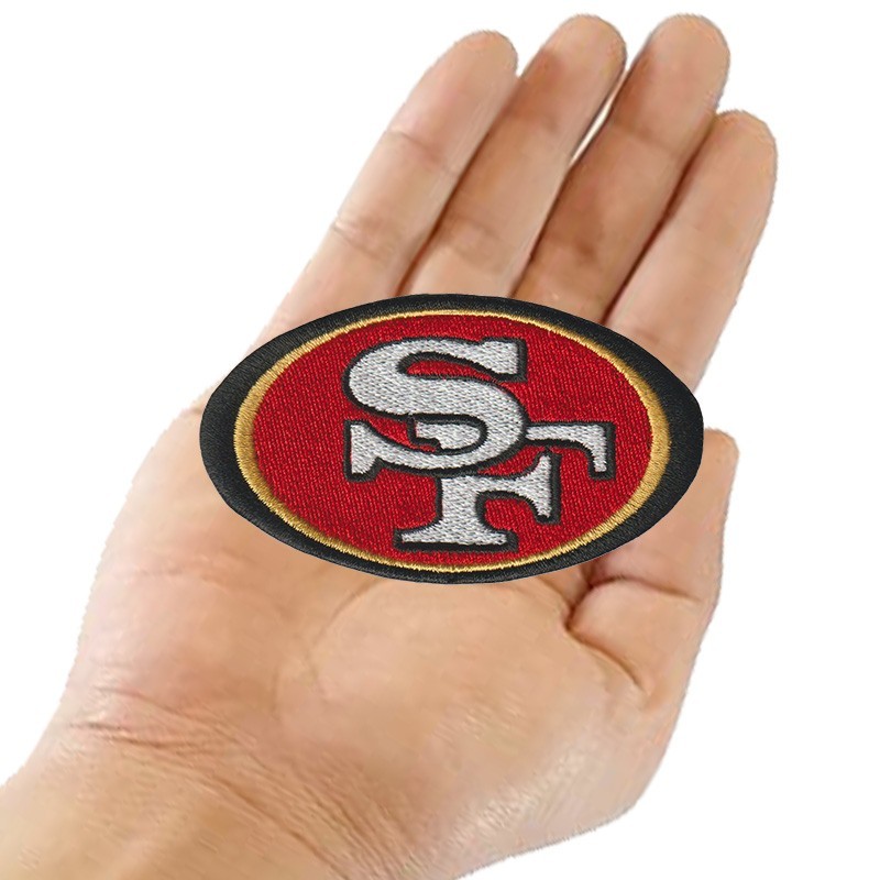 10 pcs San Francisco 49ers Football Logo 3.2 in x 1.8 inSew Iron on Patches