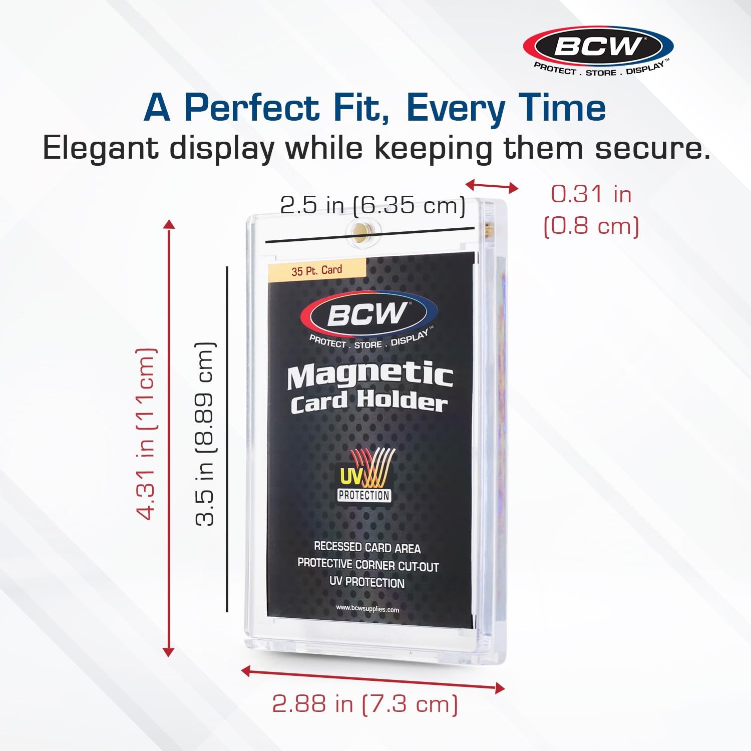 Magnetic – 35 PT Thickness – 20 Pack | Protective Display Card Case with Secu…