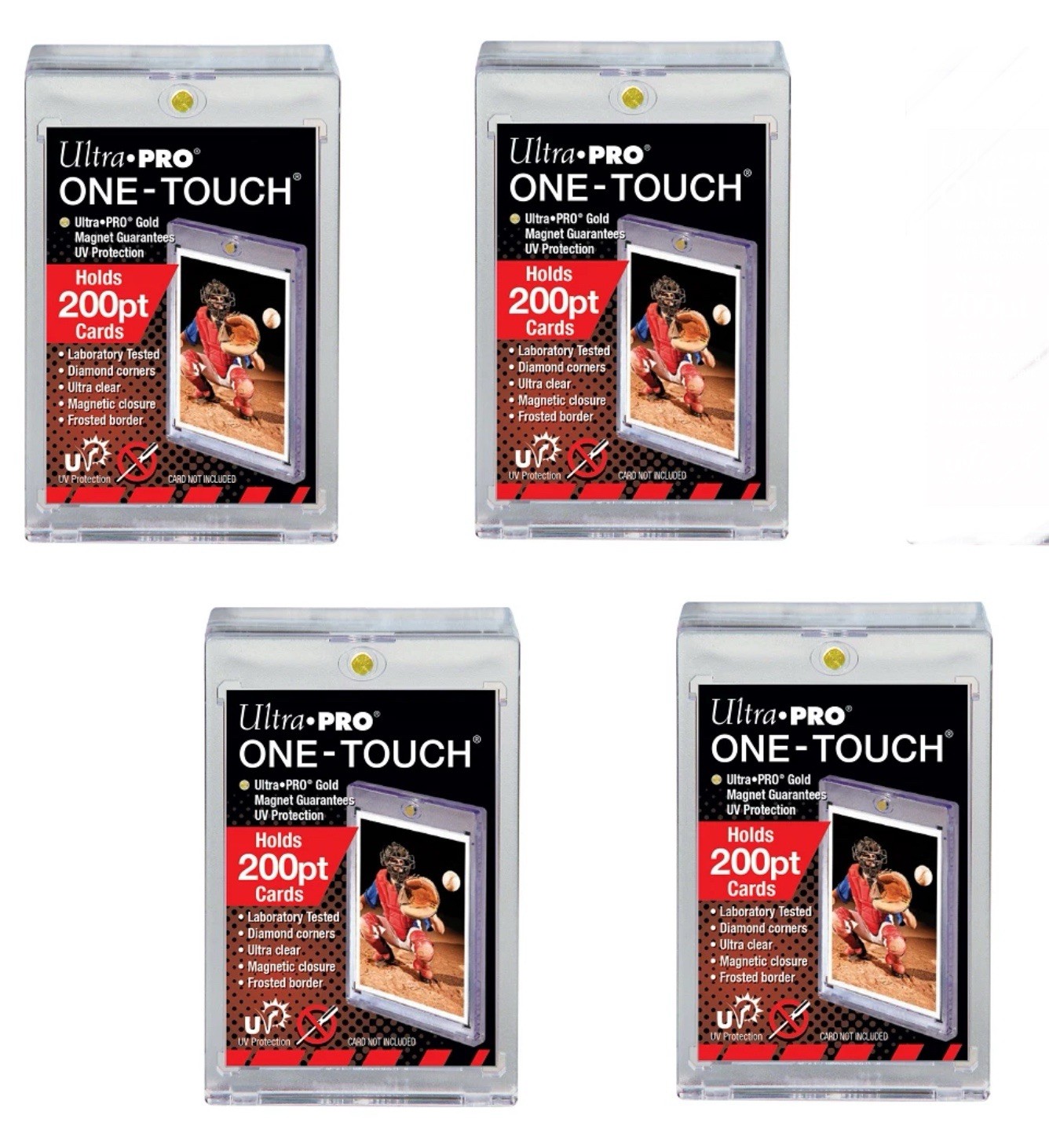 Ultra Pro One-Touch Thick Card 200pt Point Magnetic Card Holder LOT Of 4