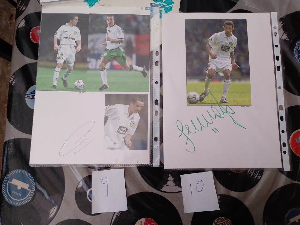 Signed Leeds United Pictures Ex Players £6 Each