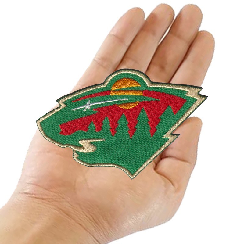 10 pcs Minnesota Wild Ice Hockey Logo Size 3.3 in x 2.8 in Sew Iron On Patches