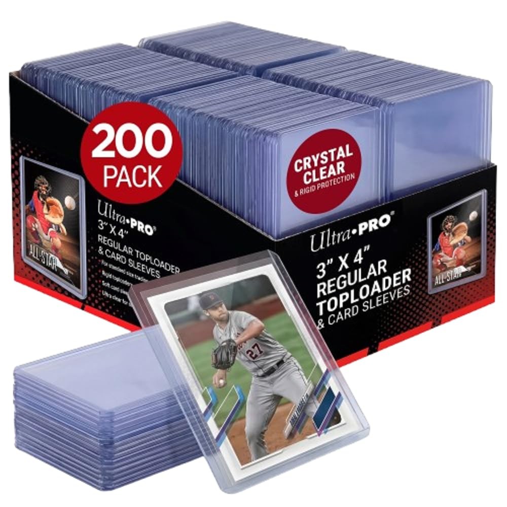 Ultra PRO 3 x 4 Clear Regular Toploaders for Cards with Card Sleeves Bundle