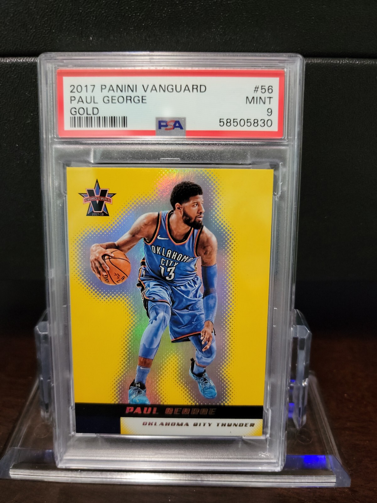 2017 Panini Vanguard 56 Paul George Gold PSA 9 🔥🔥🔥🔥🔥POP 1 NONE HIGHER📈📈📈
