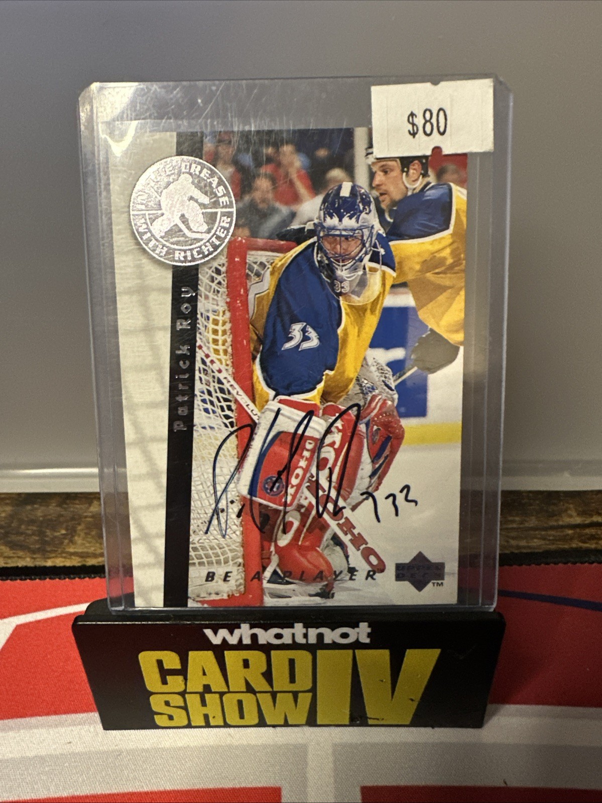 PATRICK 1998 IN THE CREASE CERTIFIED AUTOGRAPH S197