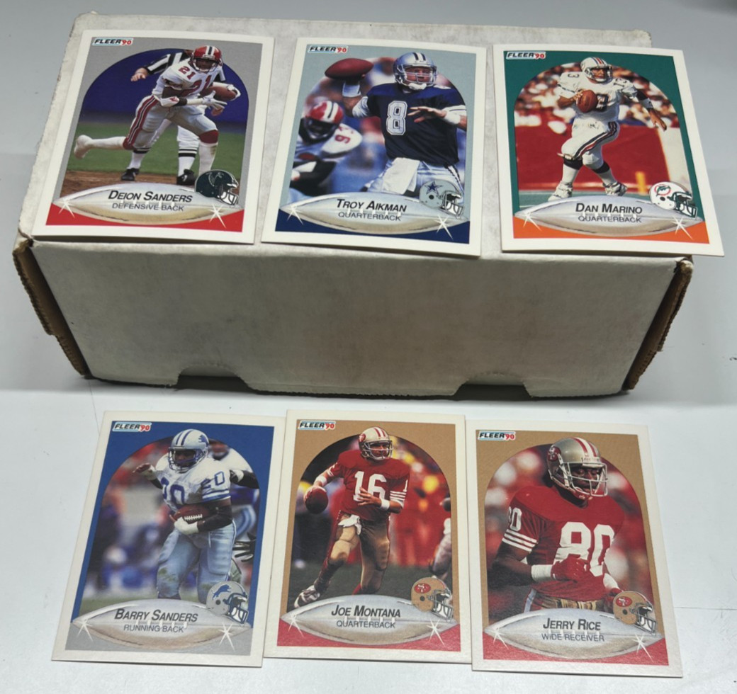 1990 Fleer Football 1-400 Complete Set BO/DEION/MONTANA/RICE/SANDERS/ELWAY
