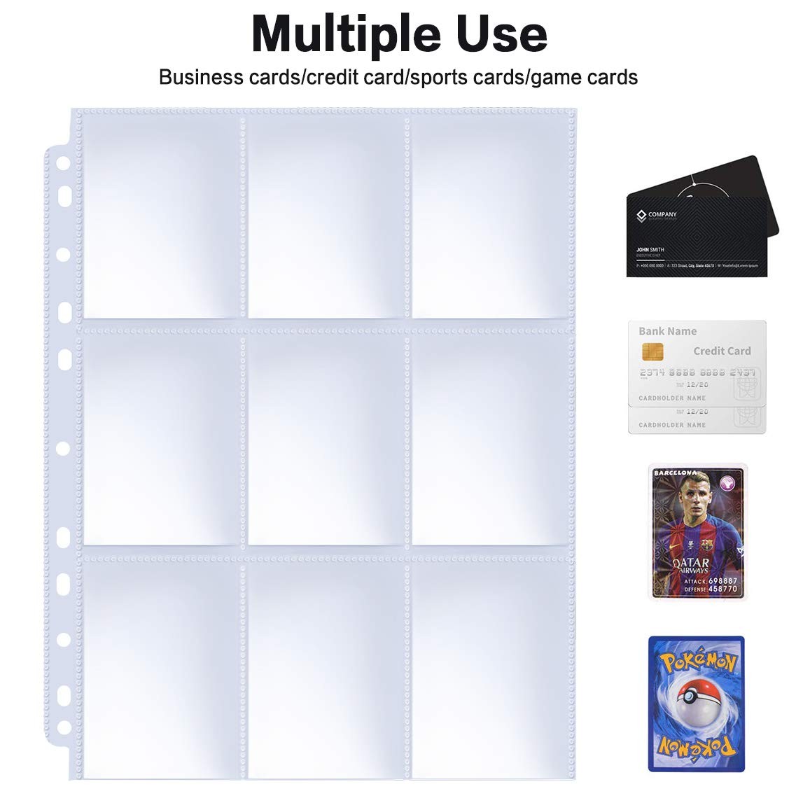 Paginas De Fundas De Tarjetas Comerciales, Paquete De 100 Albumes De Almacen…