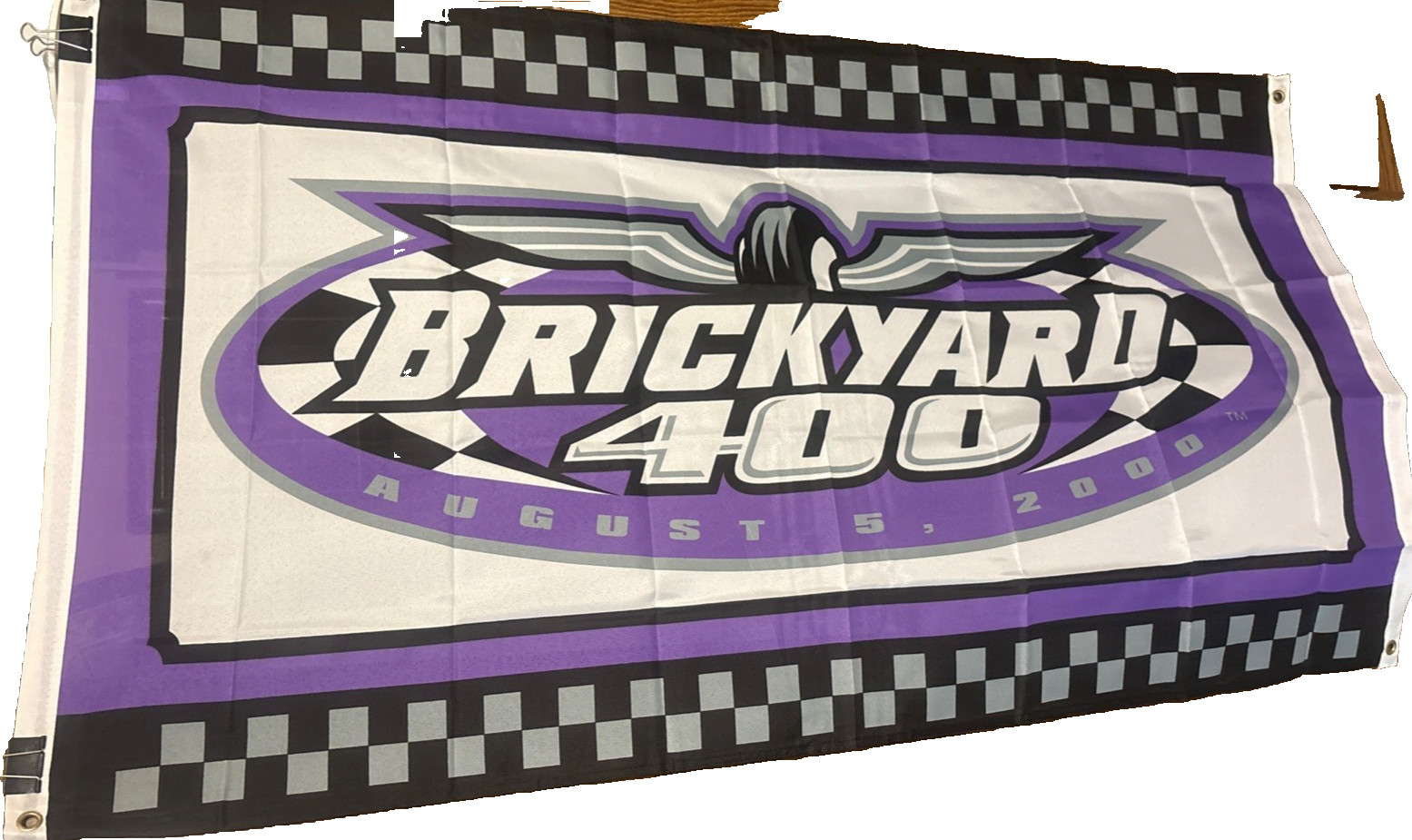 BRICKYARD 400 – AUGUST 5, 2000 – SINGLE SIDED THREE FOOT by FIVE FOOT FLAG !