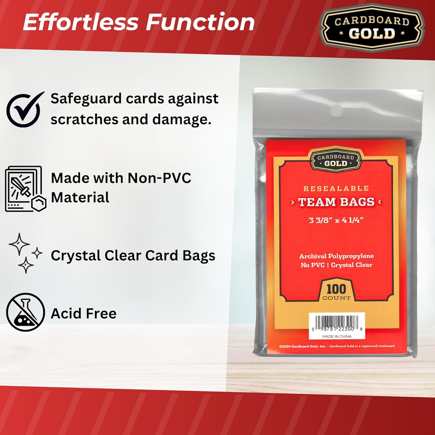 Resealable Sports Card Team Set Bags – 1000 Pcs Team Bags for Trading Cards – No