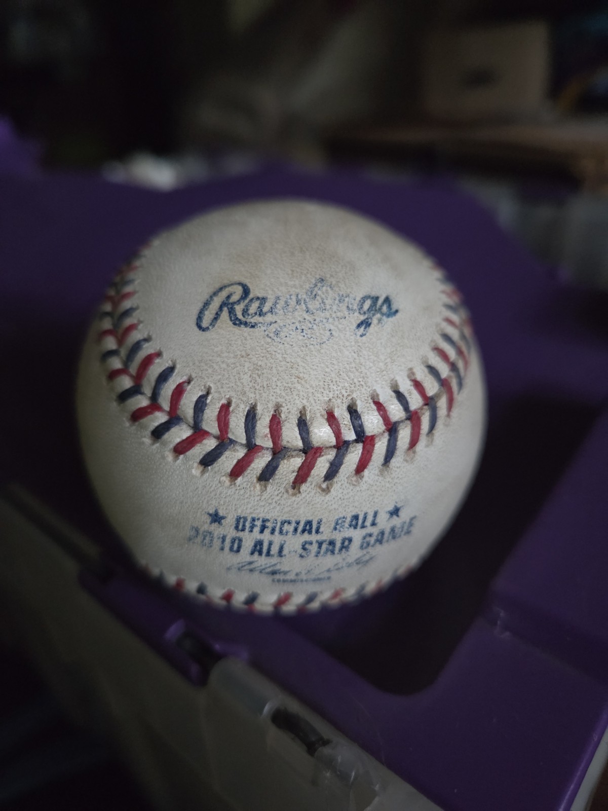 2010 All Star Game Used Baseball Anaheim Angels Mike Trout Infield Dirt Marked