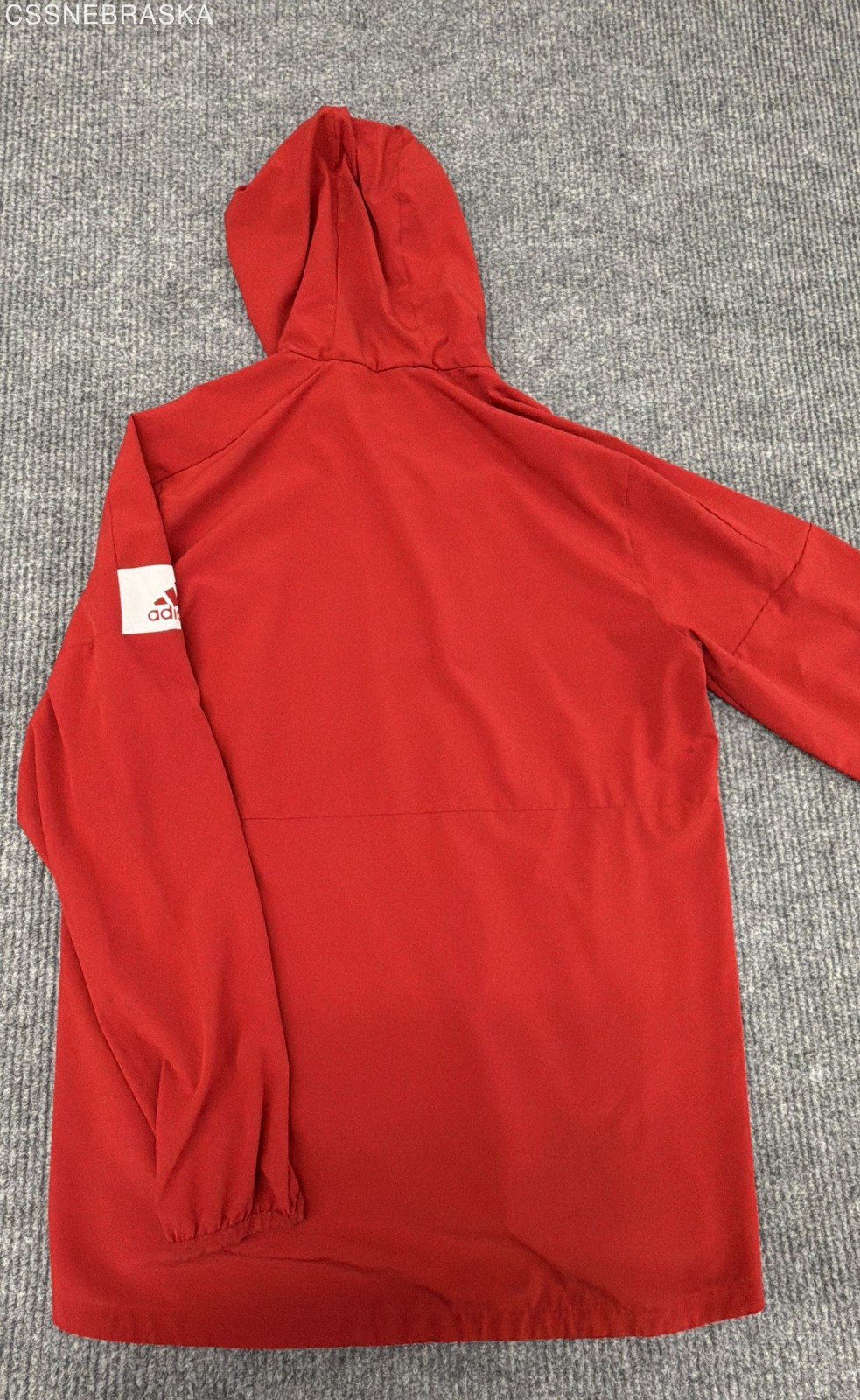 Adidas Men’s Nebraska Huskers Pullover Windbreaker Red Hooded Sz S