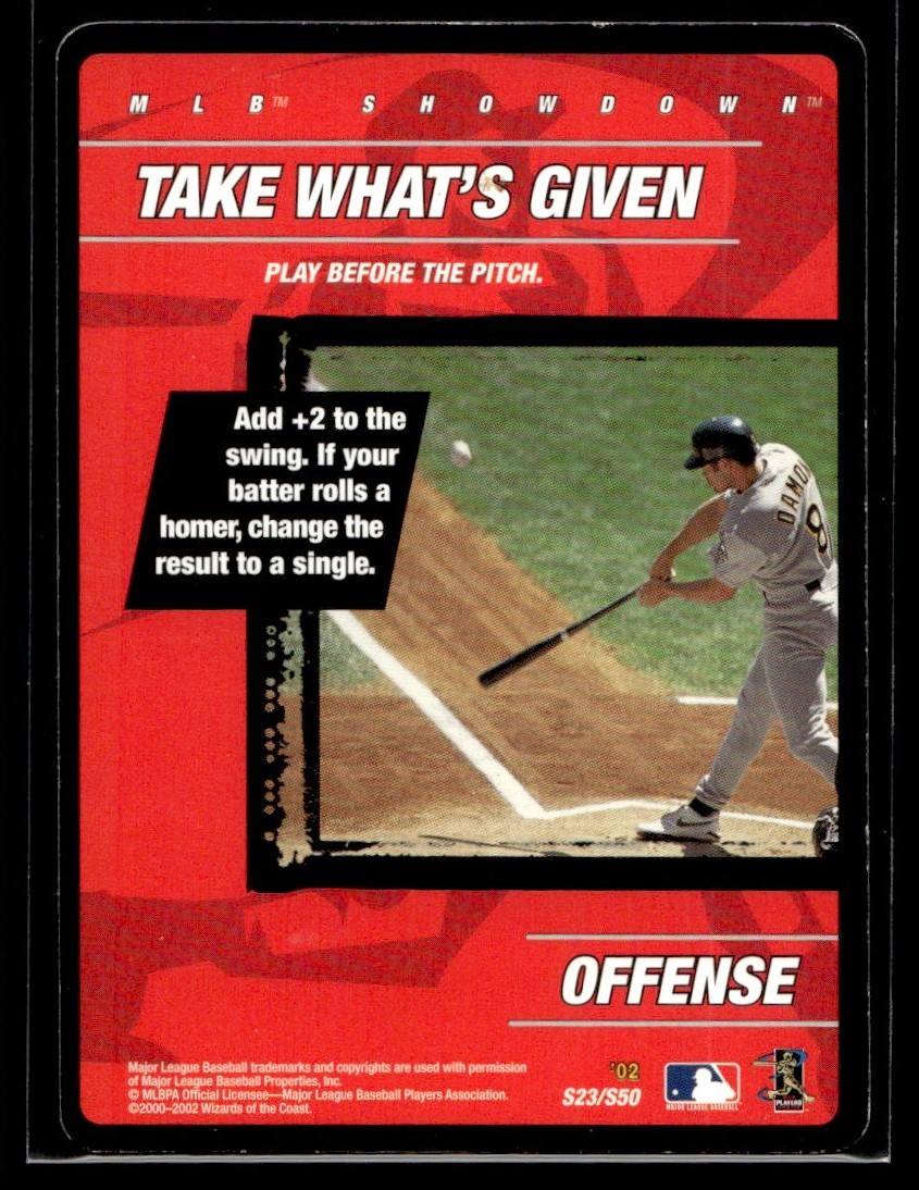 2002 MLB Showdown Pennant Run Strategy Johnny Damon – Take What’s Given Oakland