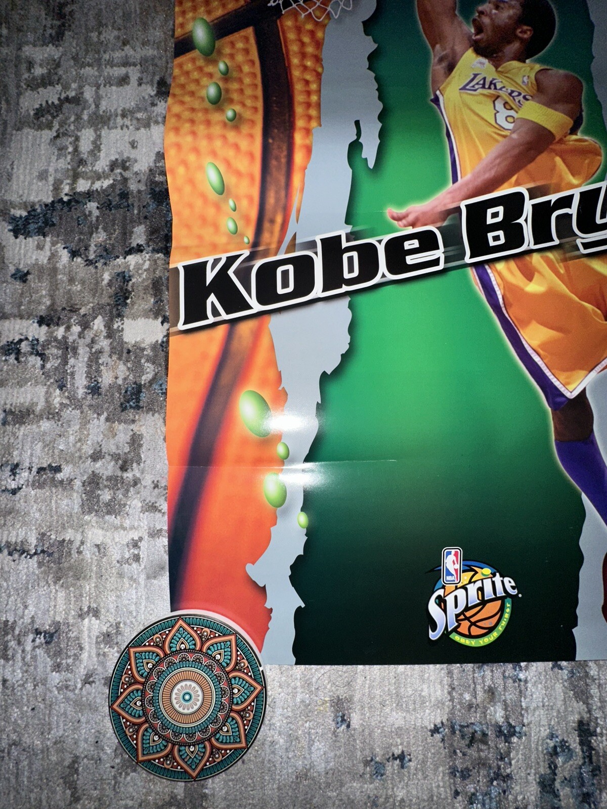 Kobe Byrant Los Angeles Lakers NBA Sprite 2002 Poster