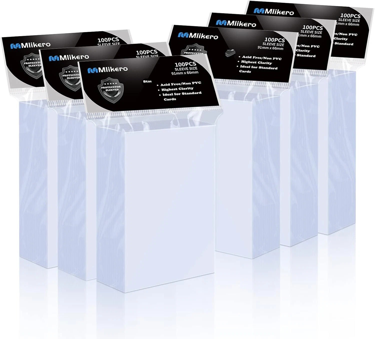 600 Count Card Sleeves, Clear Soft Trading Card Sleeves, Polypropylene (PP), Fit