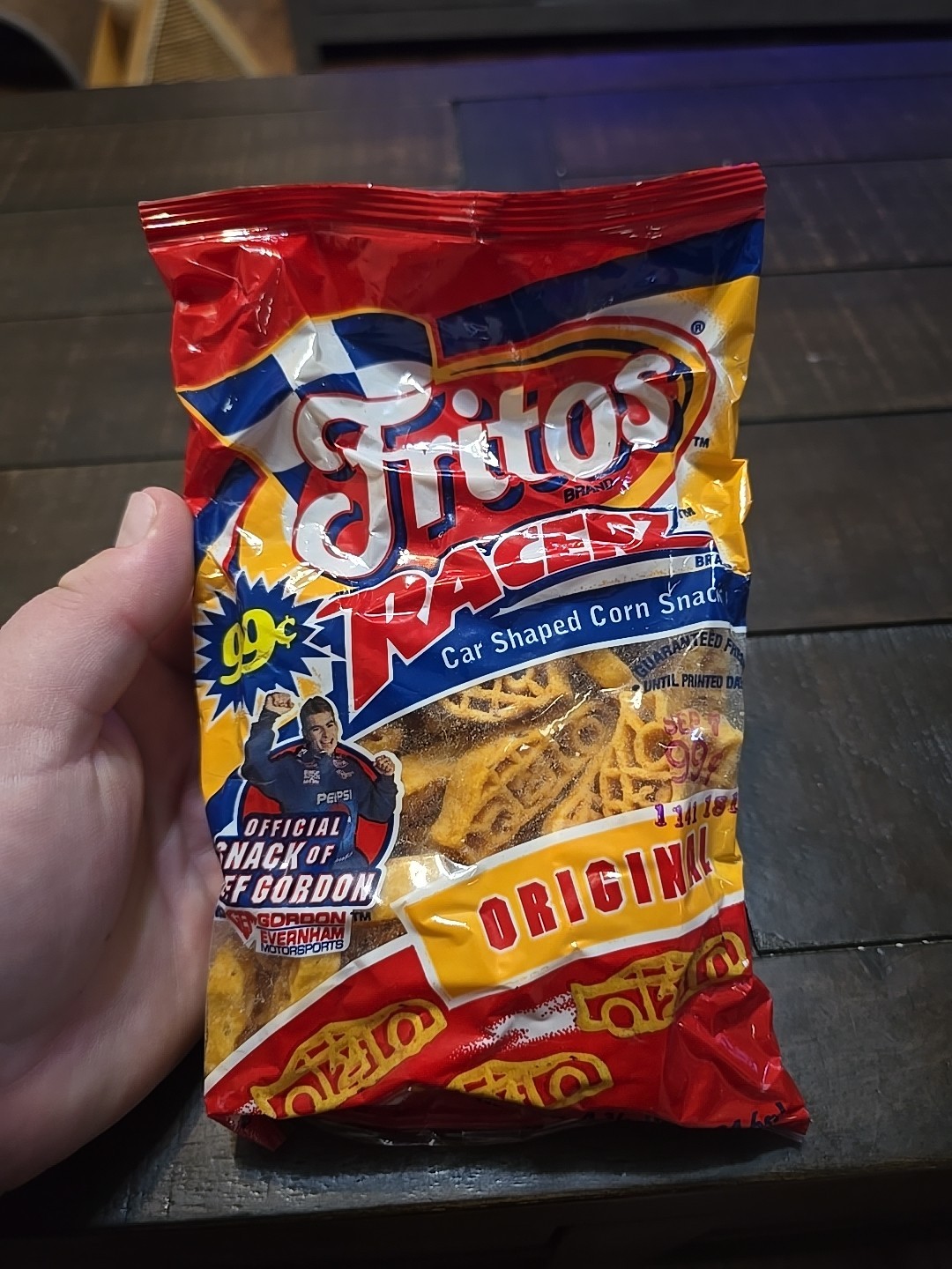 2 NEW! Bags Fritos Racerz, Car Shaped Corn Snacks, Jeff Gordon 4 3/4 Oz Each Bag