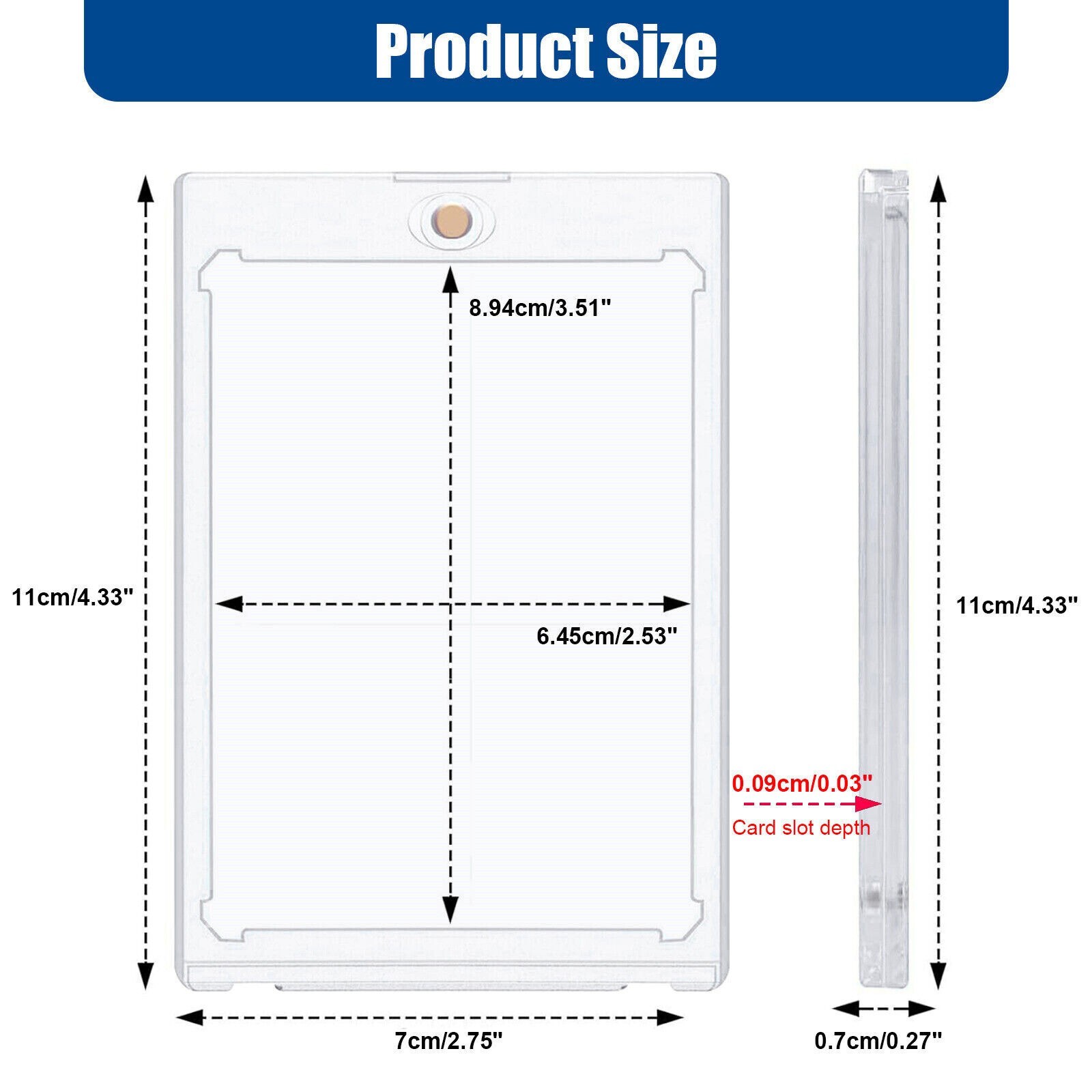 HeavyDuty Magnetic Trading Card Holders 35pt 75 130 One-Touch Hard UV Protection