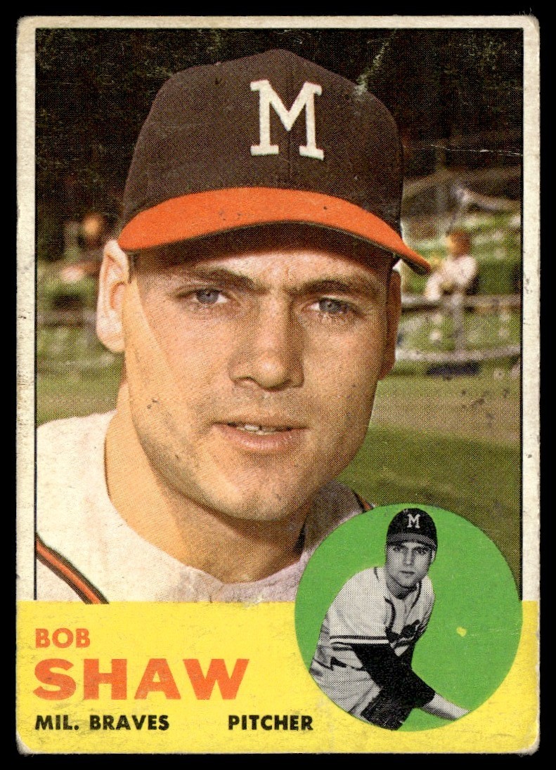 1963 Topps Bob Shaw – Milwaukee Braves #255