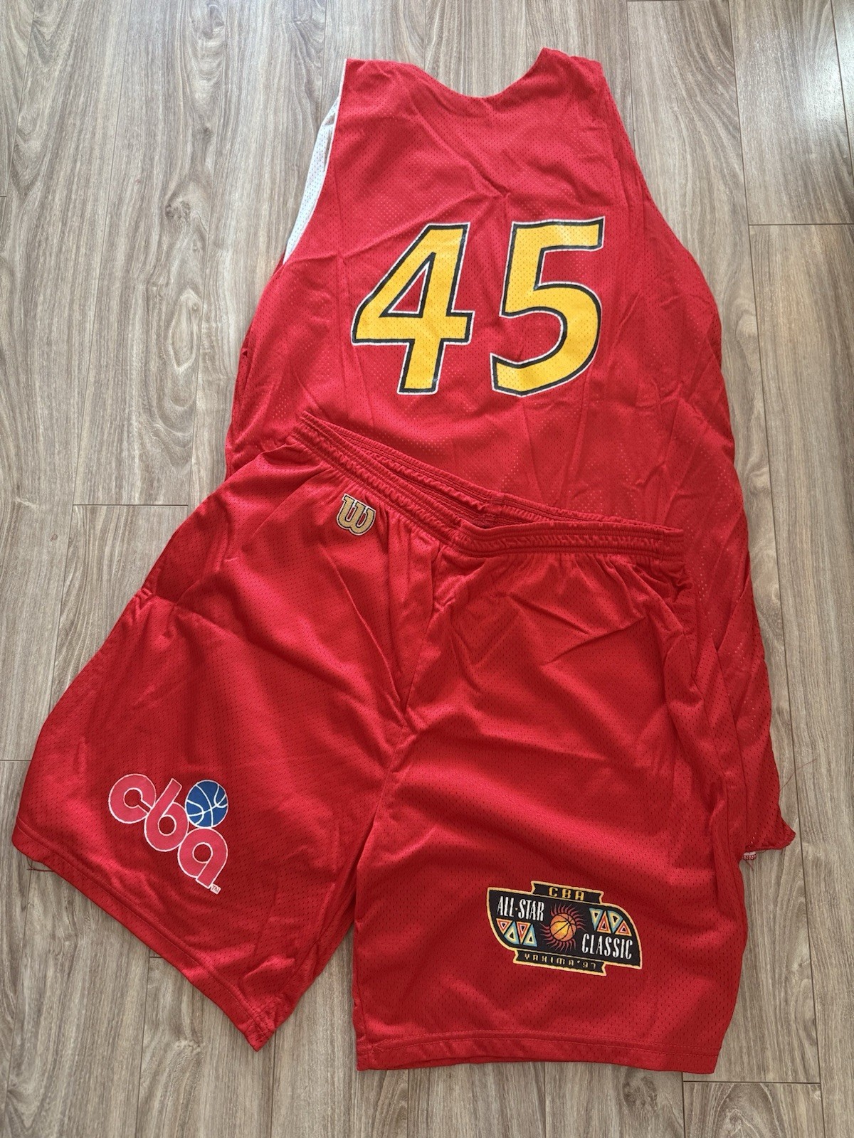 1997 CBA Continental Basketball Association All Star Game Warm Up Jersey #45