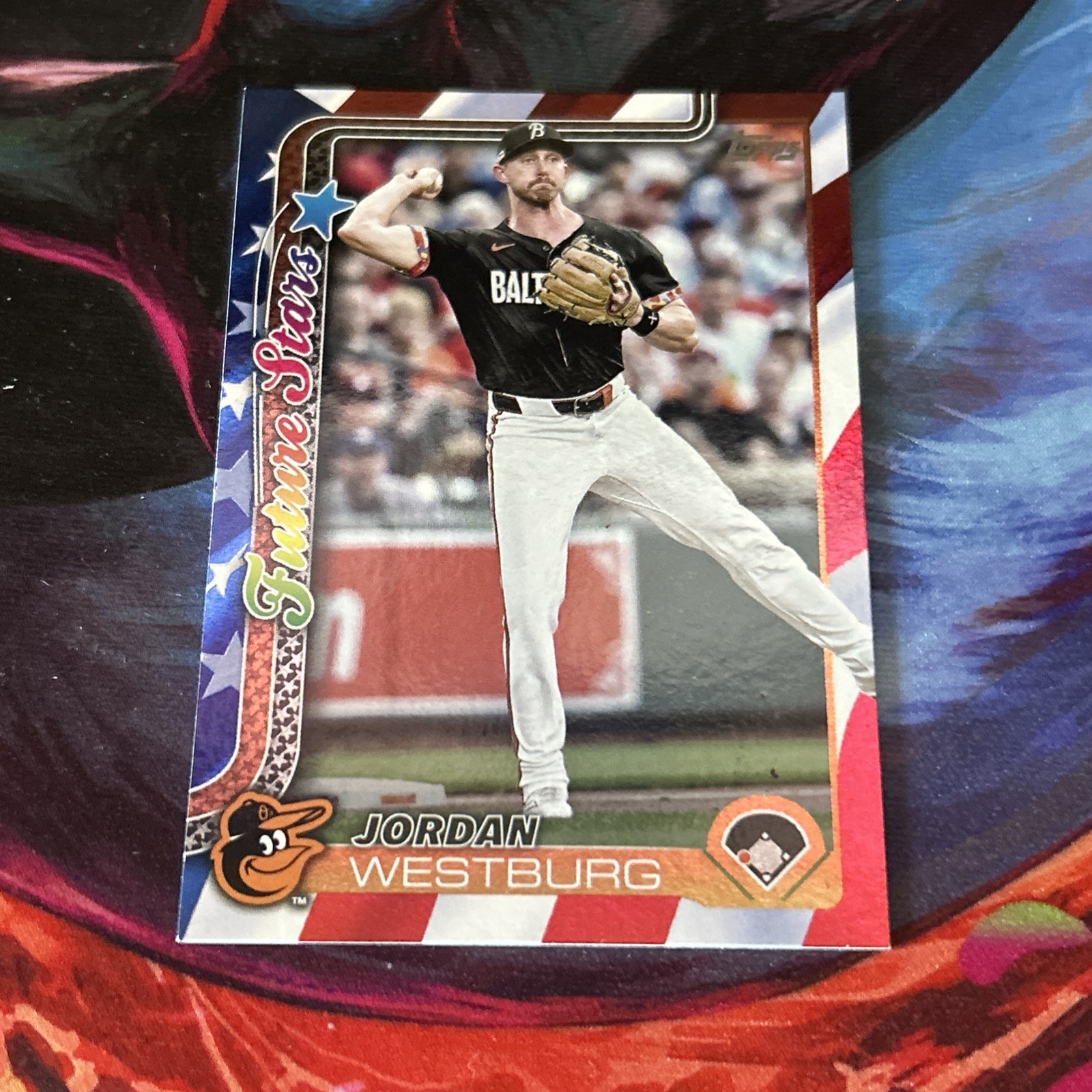 JORDAN WESTBURG 2025 TOPPS FUTURE STARS INDEPENDENCE DAY PARALLEL 17/76