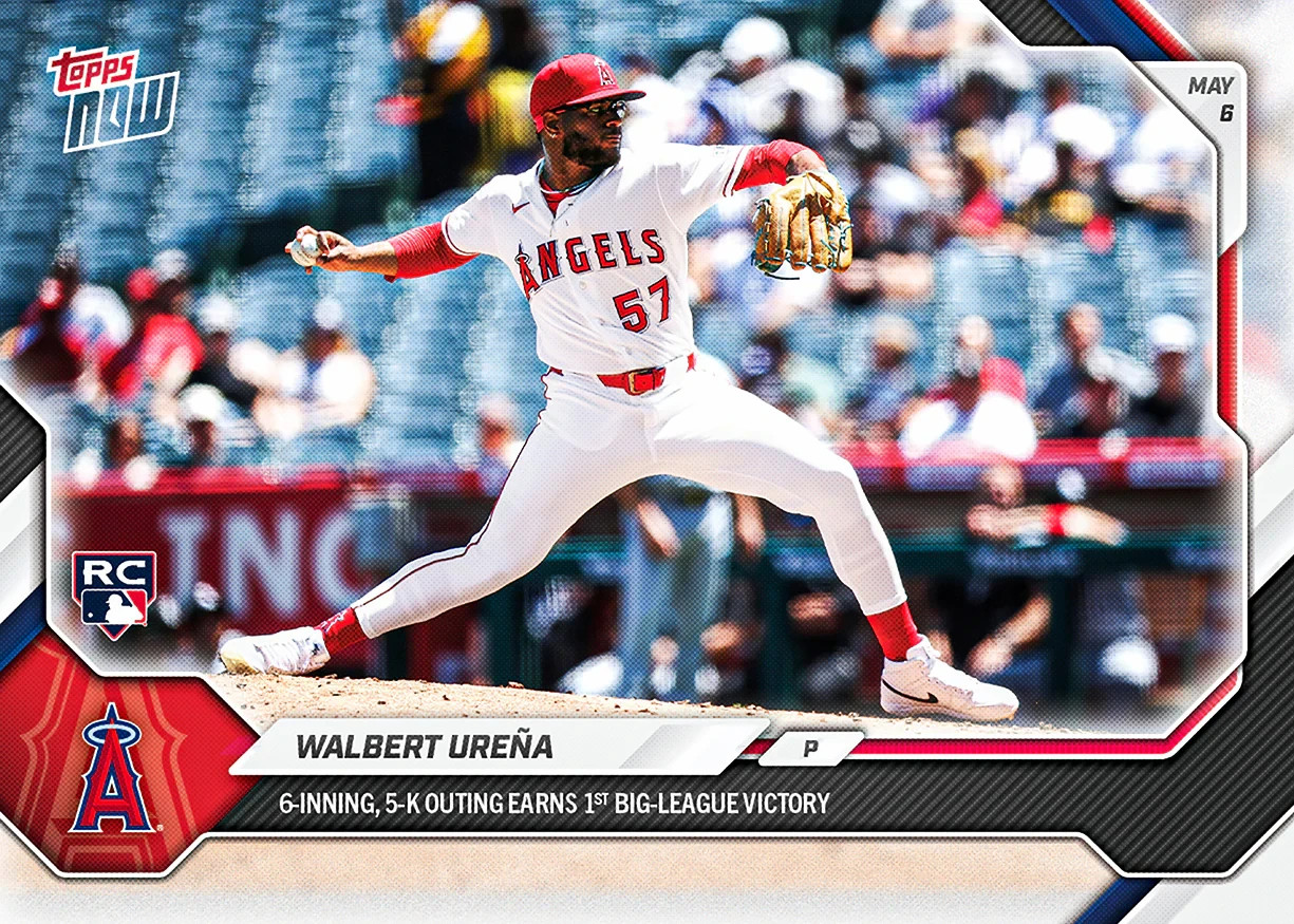 Walbert Ureña – 2026 MLB Topps NOW – Card 172 – 1st WIN RC SP