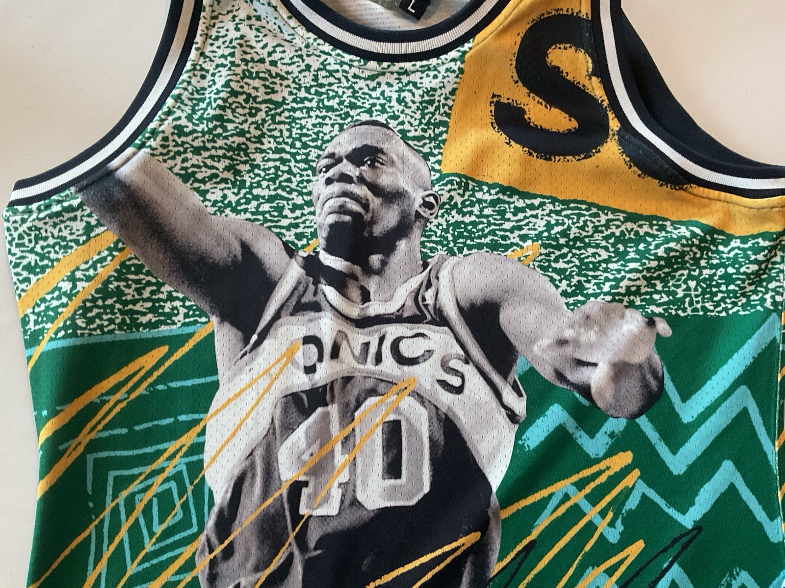 Mitchell & Ness X Just Don Supersonics NBA Jersey Gary Payton Shawn Kemp SZ L