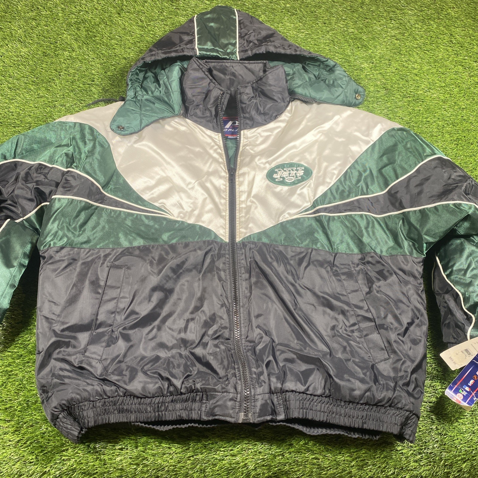 VTG New York Jets Pro Player Puffer Jacket Mens Large Coat NWT Dead Stock NFL