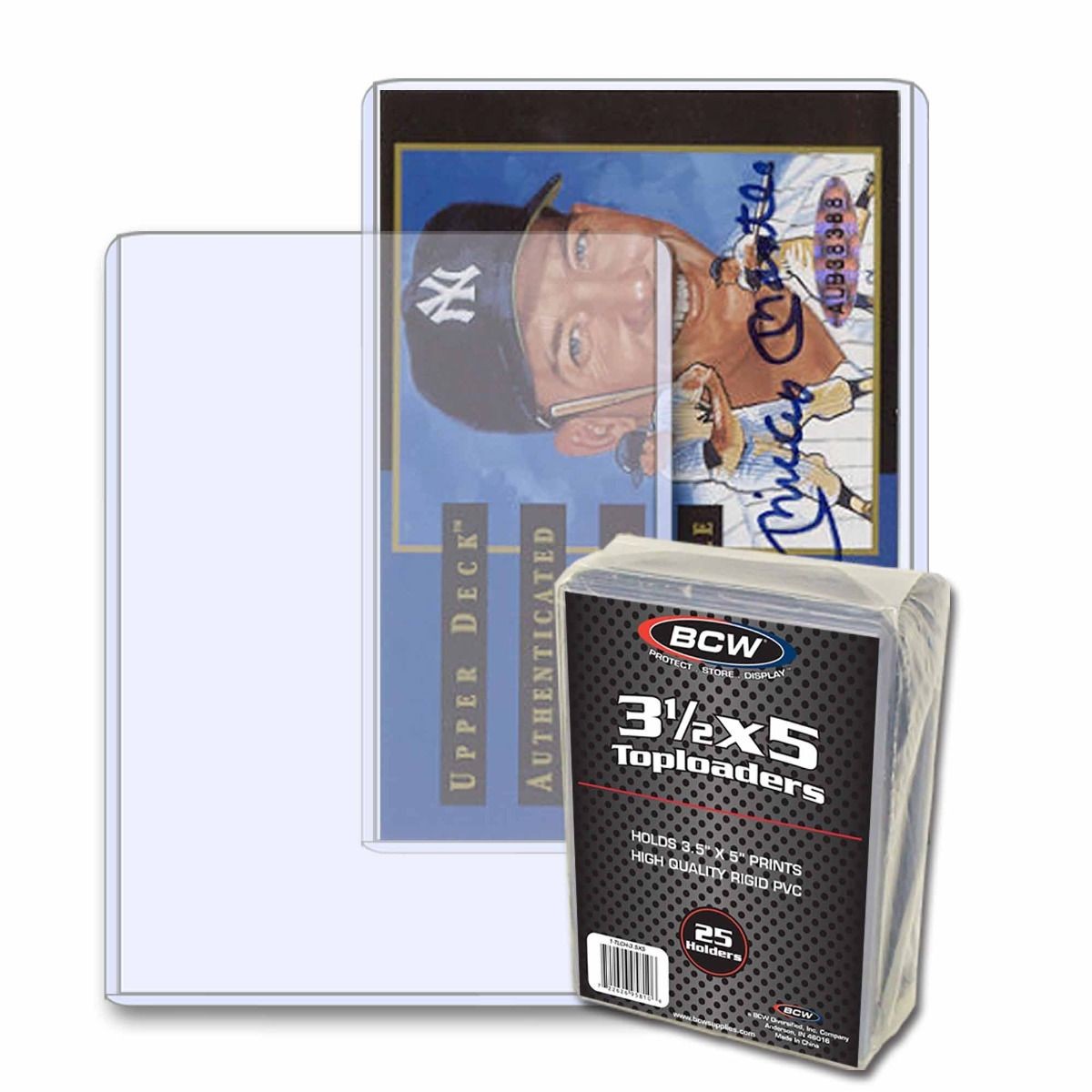 1 pack of 25 BCW 3 ½” x 5″ Topload Holders