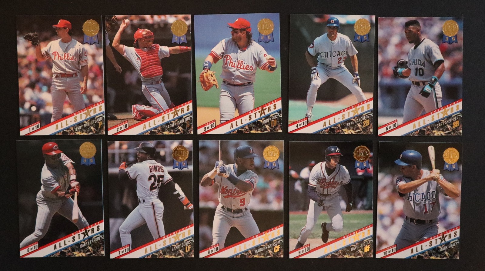 1993 Leaf Gold All Stars Update Complete Set (10) *7147