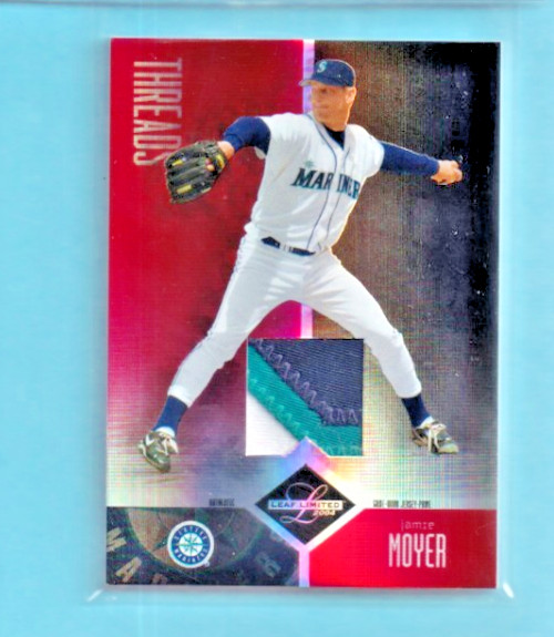 2004 Leaf Limited Threads Jersey Prime #49 Jamie Moyer 1/1 3 CLR PATCH SEATTLE