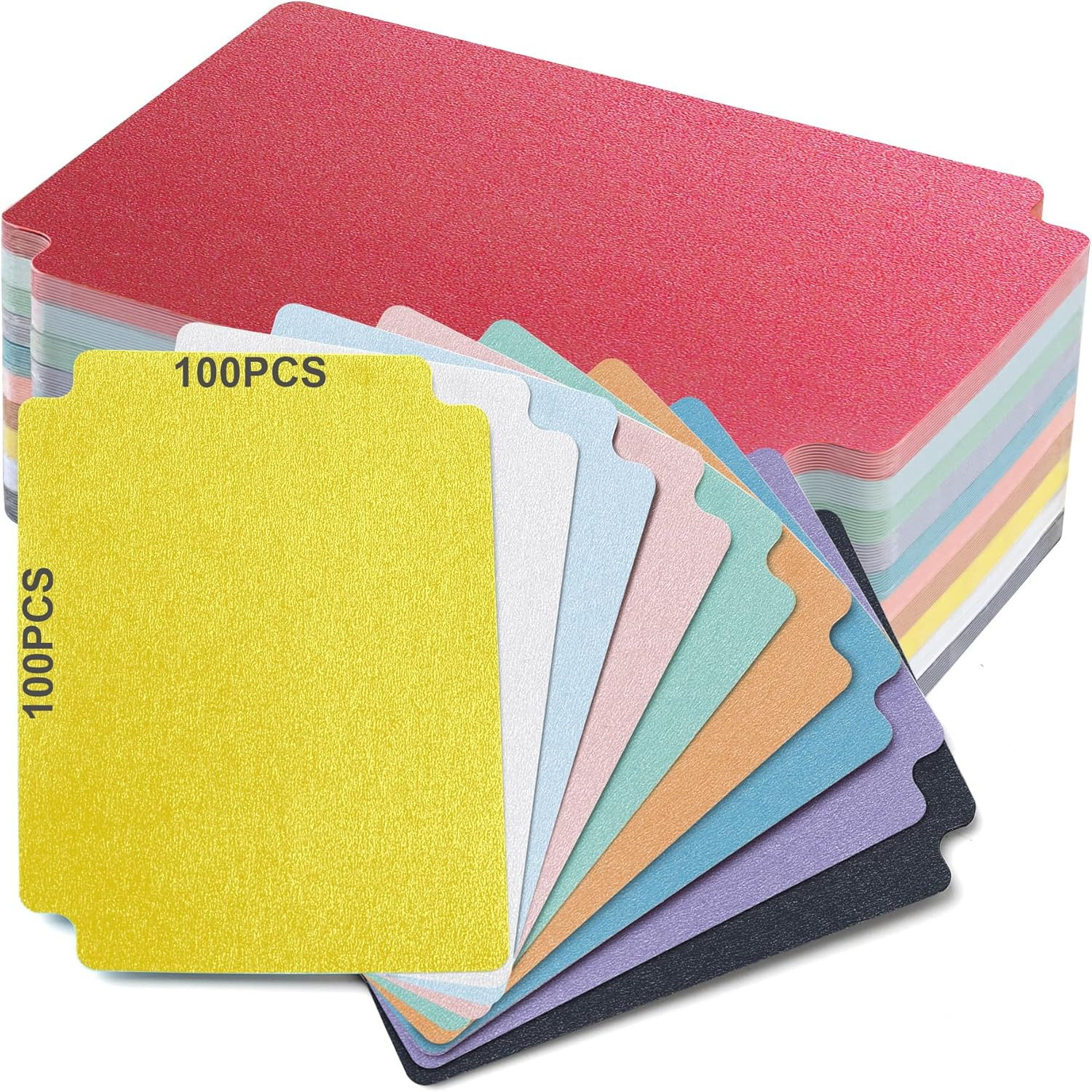 Trading Card Dividers, Multicolor 100-Pack Paper Card Dividers for MTG, TCG, Spo