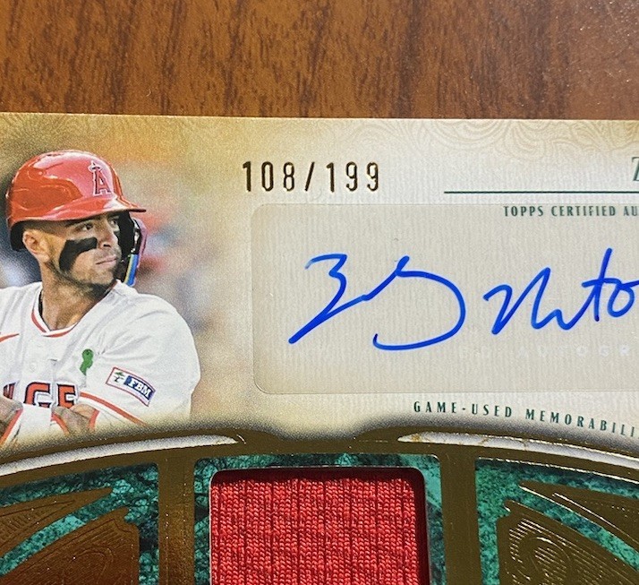2026 Topps Tier One Zach Neto Game-Used Relic Patch Auto /199 Angels