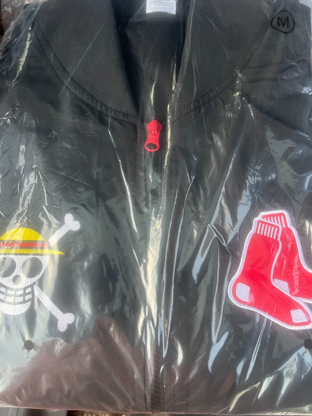2026 Boston Red Sox One Piece Luffy Satin Jacket SGA 5/12 Size Medium *IN HAND*