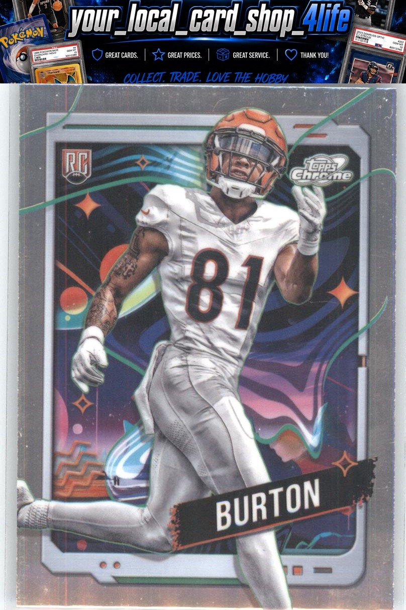 2024 Topps Chrome Cosmic #120 Jermaine Burton Rookie Cincinnati Bengals