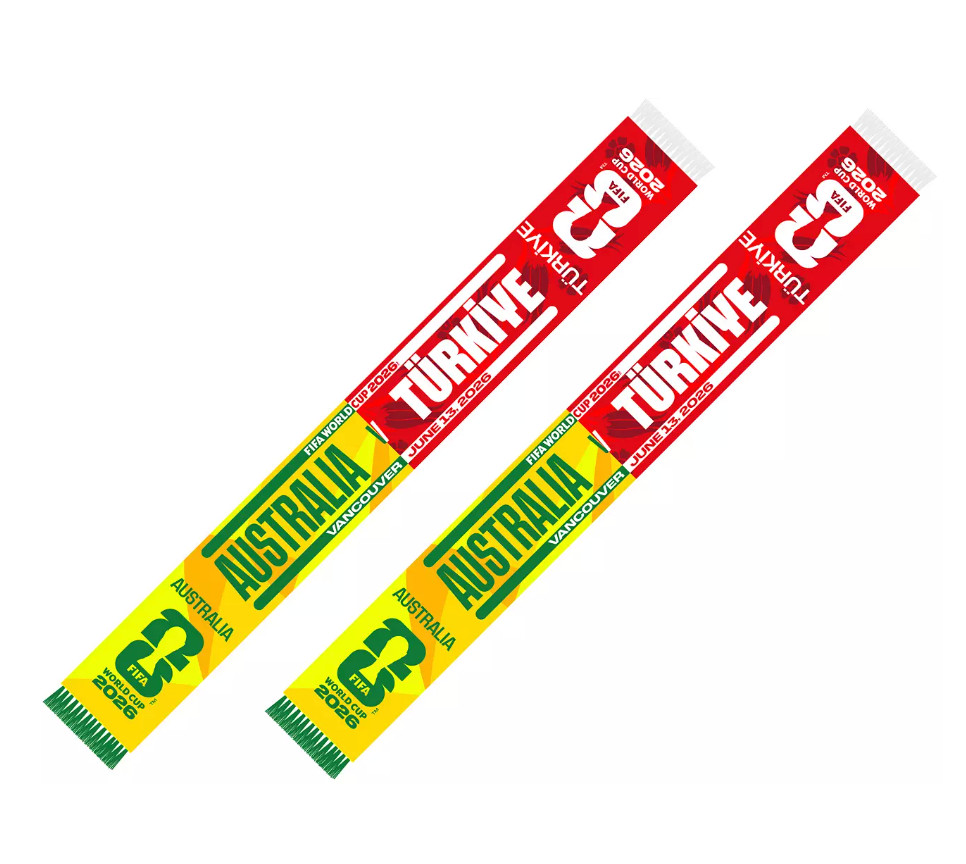 NWT 100% Authentic World Cup Australia vs. Turkey Match Scarf Bank Exclusive