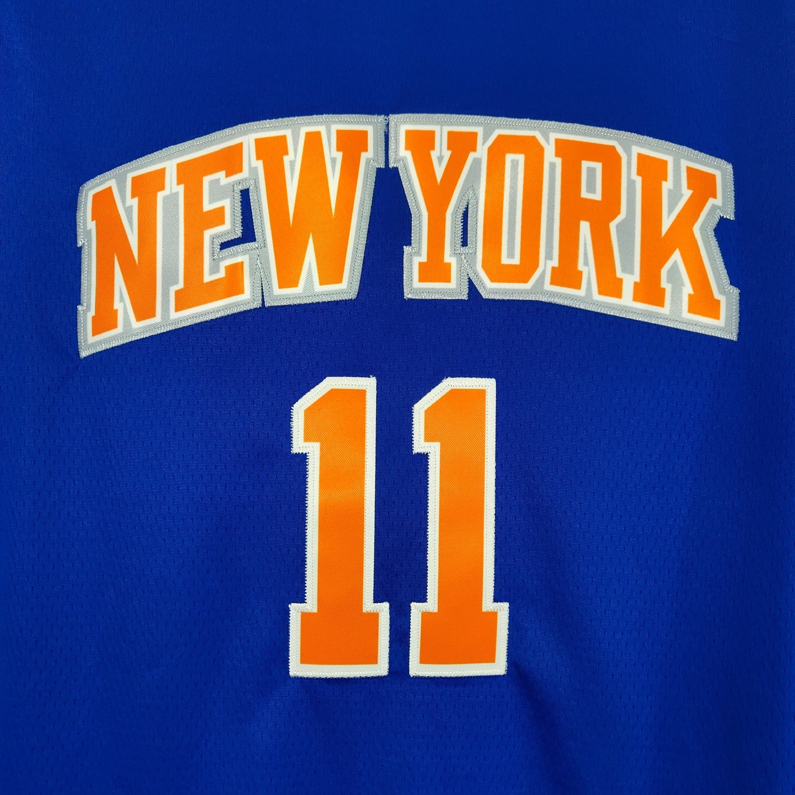 Jalen Brunson #11 Casual Blue Jersey with Sewn Letters (Final)