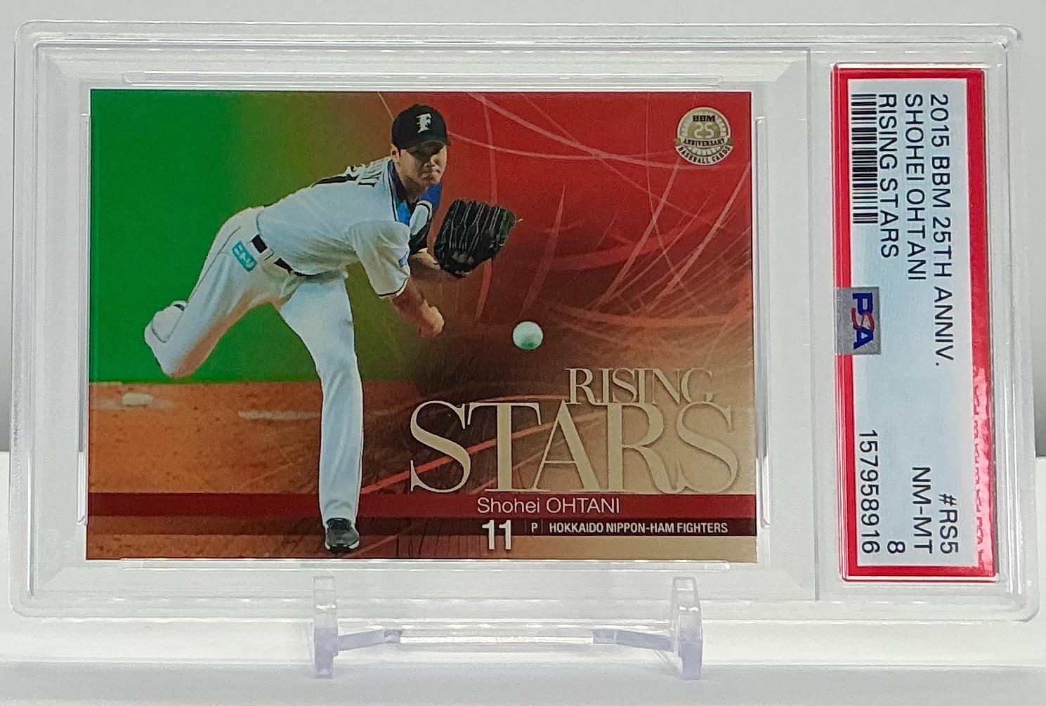 SHOHEI OHTANI 2015BBM 25TH ANNIVERSARY RISING STARS #RS5 PSA8!POP5!(RC)