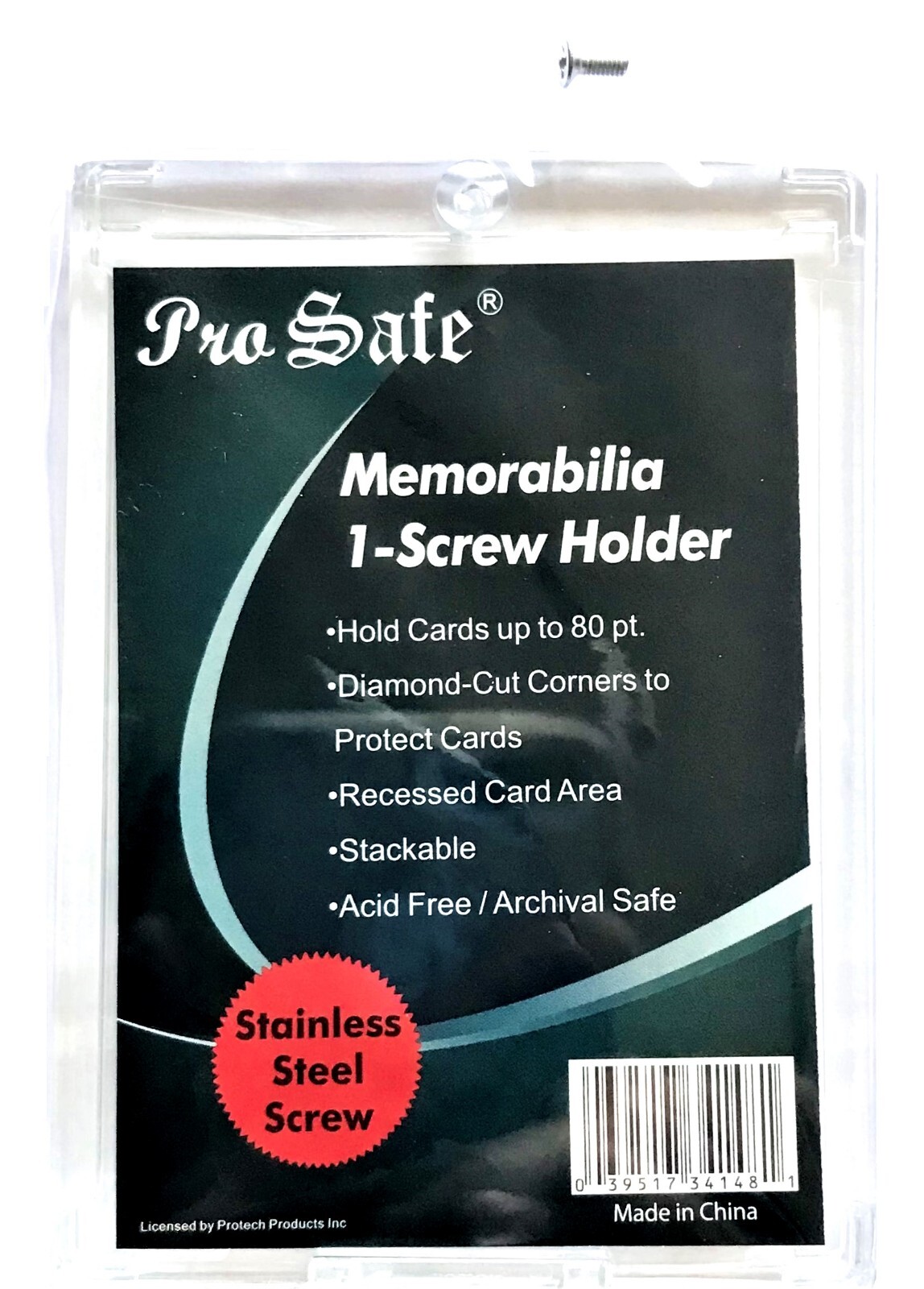 50 Card Holders 80pt Sports Trading Screwdown Protection, Recessed, Regular Size