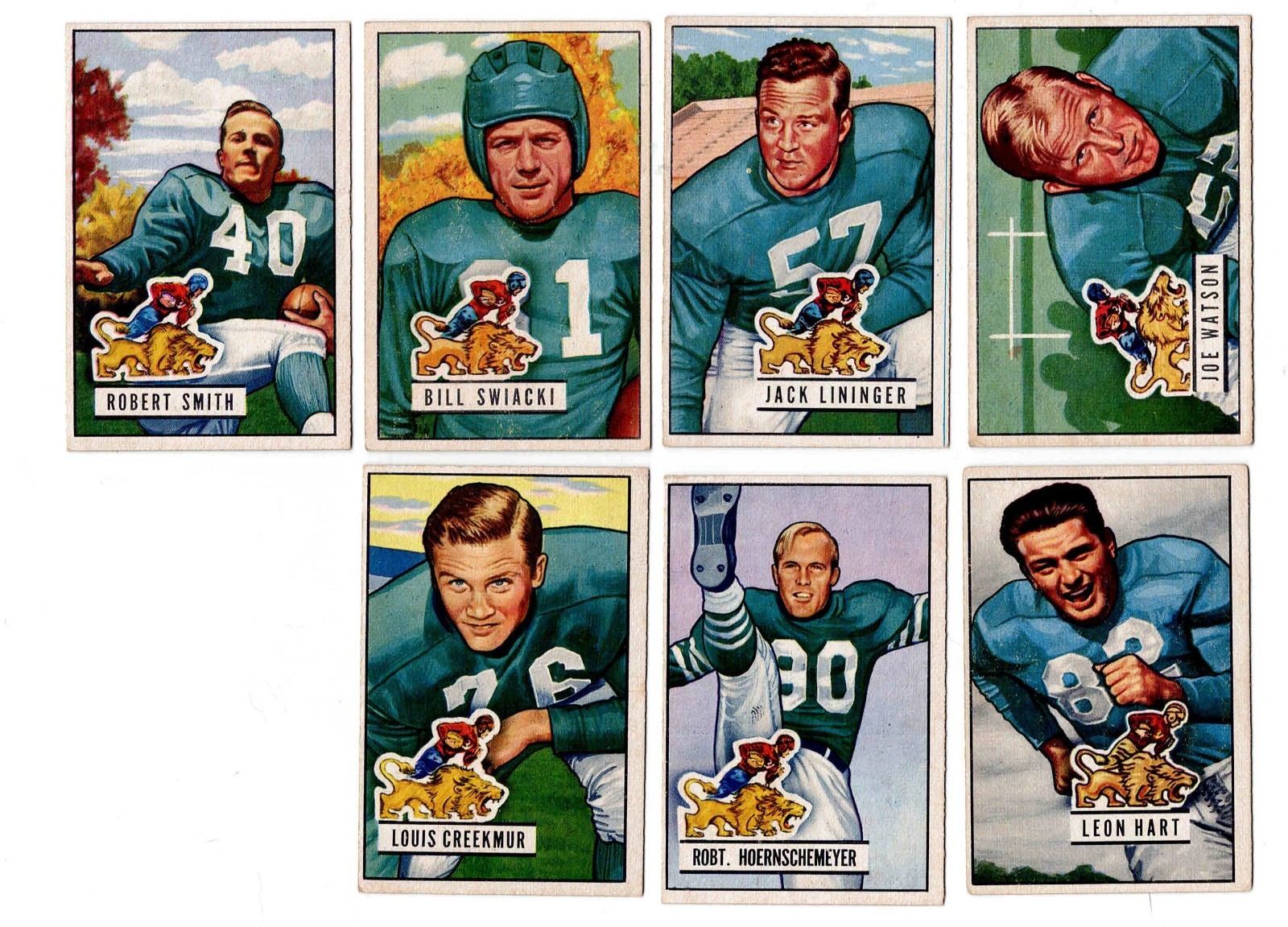 1951 Bowman Football Cards Part Set Qty 75 Different Many HOF Players.