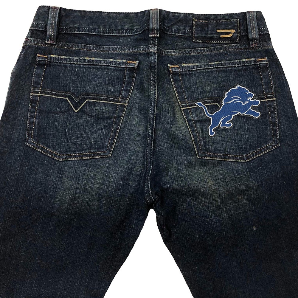 Wholesale Michigan Detroit Lions Logo Size 4.0 in x 2.5 in Sew Iron on Patches