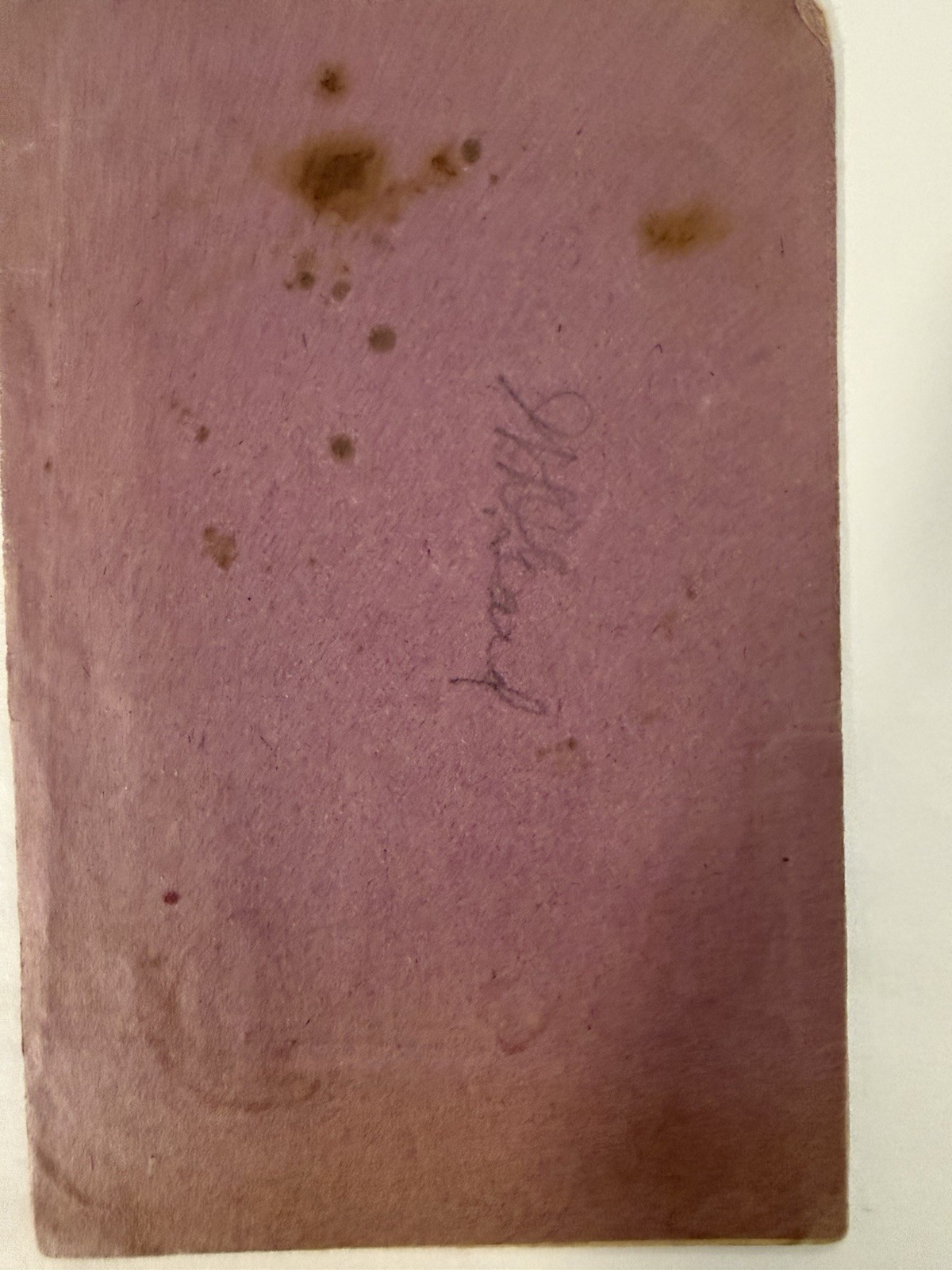 Tintype of an early Baseball Player- Labeled on the back-W D Gard late 1800’s