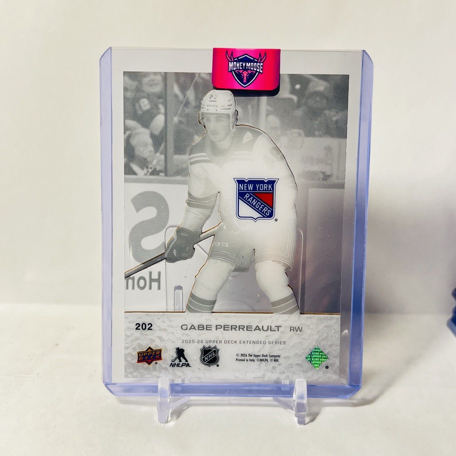2025-26 UD Extended Series Acetate Young Guns Gabe Perreault RC SSP Rangers