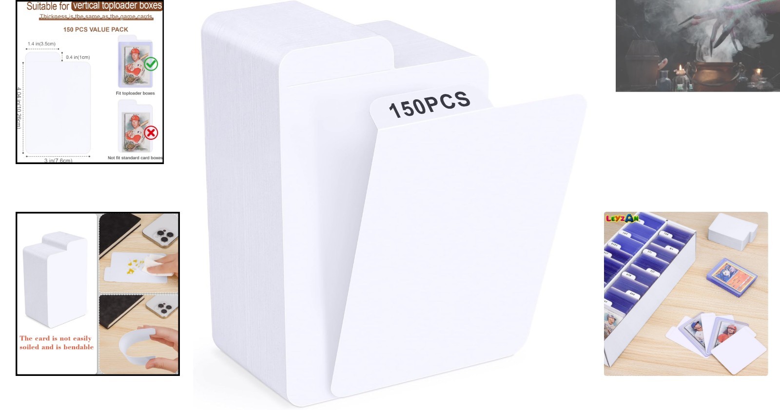Effortless Organization with 150 Vertical Card Dividers for Trading Card Storage