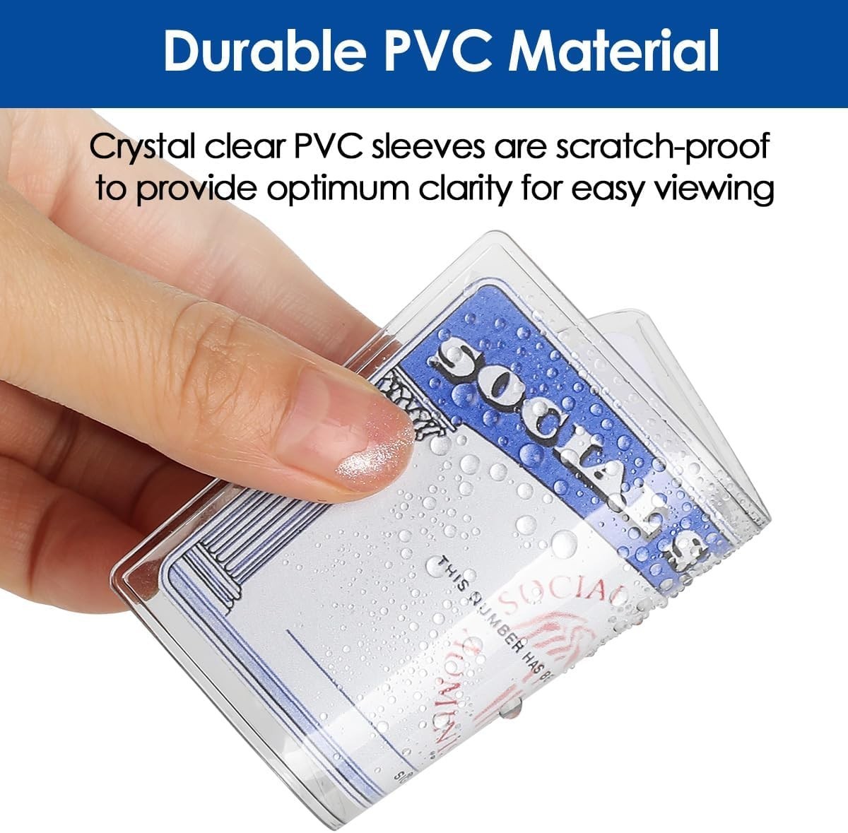 New Medicare Card Protector Sleeves, 12 Mil Clear PVC Water-Resistant Card Sl…