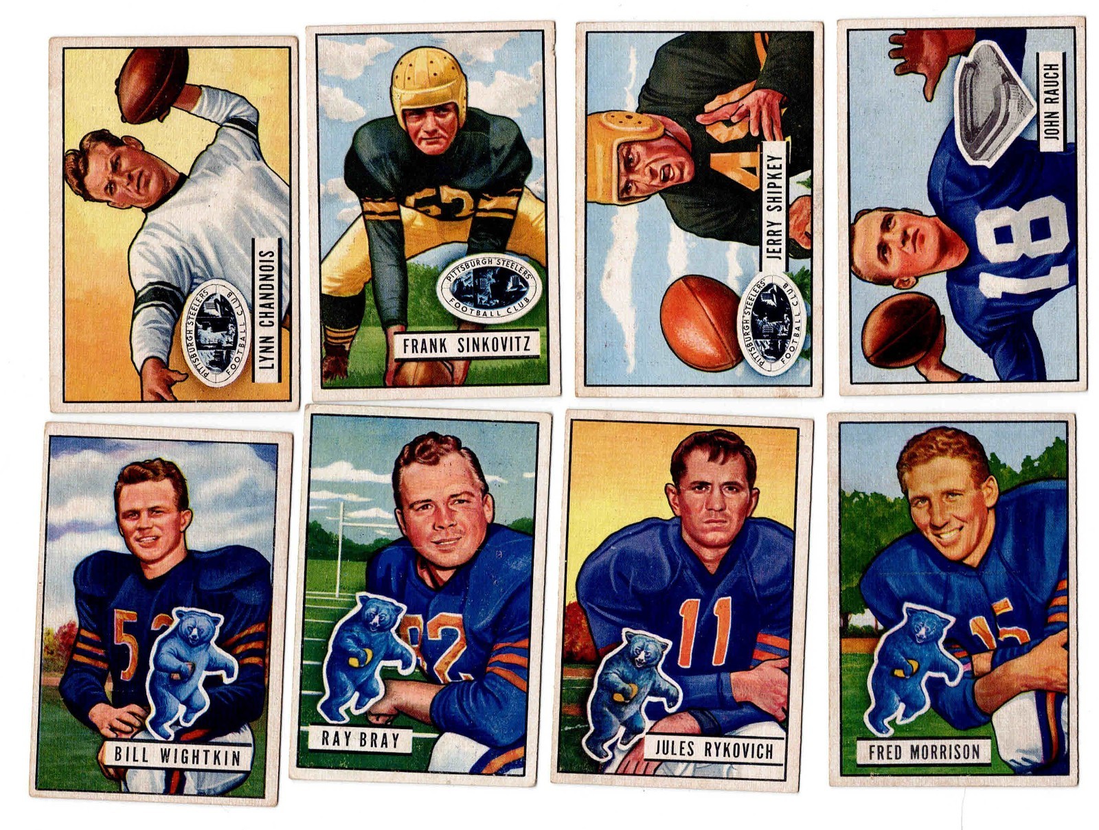1951 Bowman Football Cards Part Set Qty 75 Different Many HOF Players.
