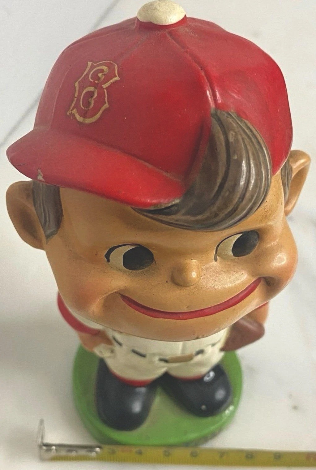 1960s Boston Red Sox Green Base Crooked Cap Nodder Bobblehead Japan MLB Baseball