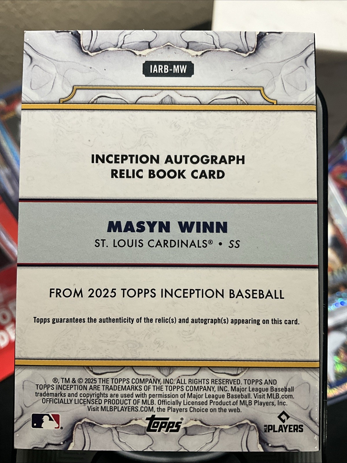 Masyn Winn Inception RPA Booklet /25 St Louis Cardinals Rookie Auto