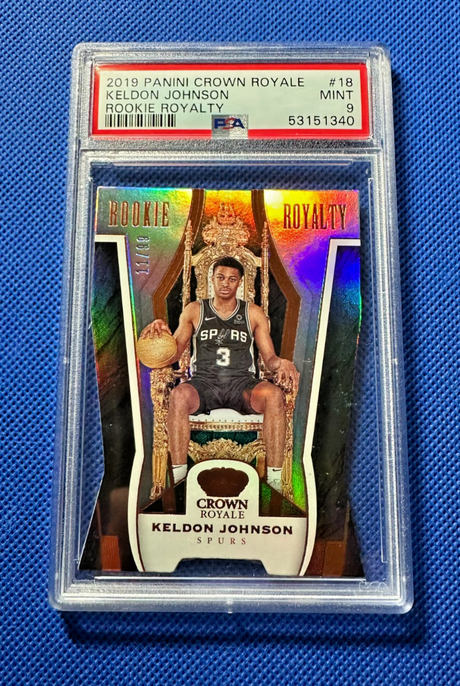 Keldon Johnson 3/5 Panini Crown Royale Rookie Royalty PSA (9) 2019 (RARE)