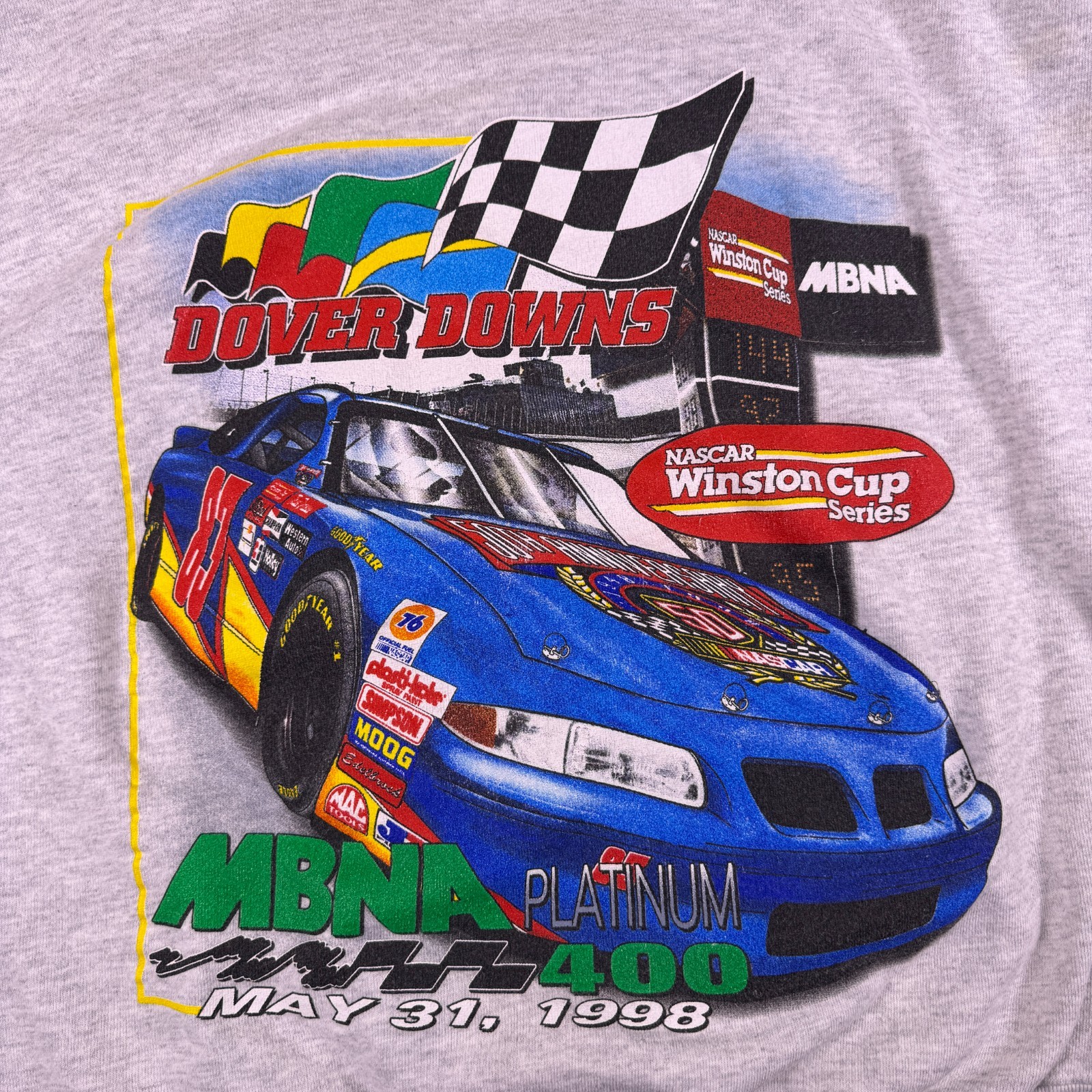 VTG Competitors View Mens Gray MBNA NASCAR Winston Cup 50th Sweatshirt Size XL